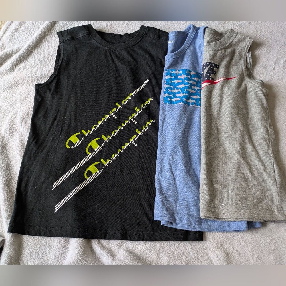 Champion Kids Tank Top Trio - Black, Blue, Gray